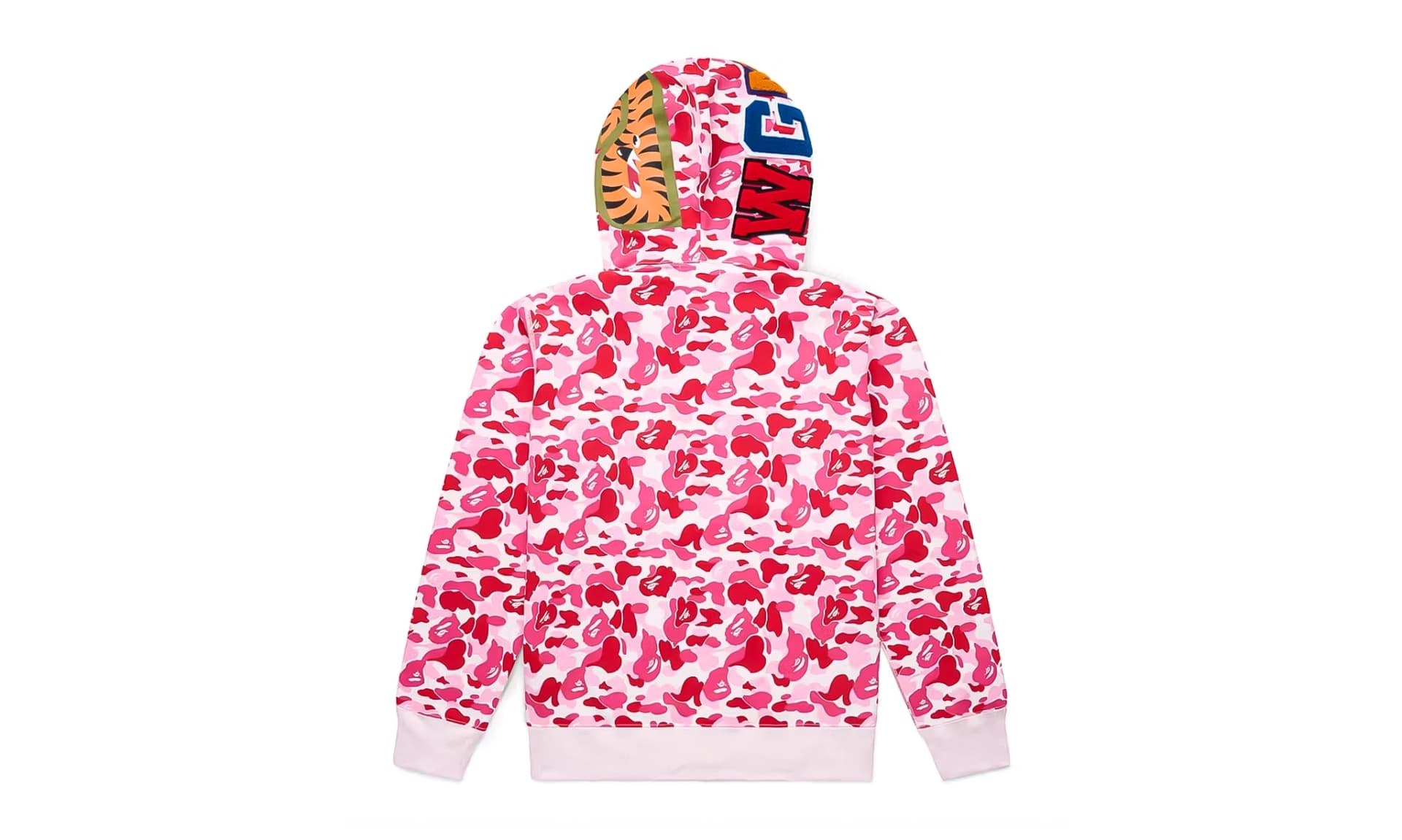 BAPE Color Camo Shark Full Zip Hoodie Pink | OVERCEZ
