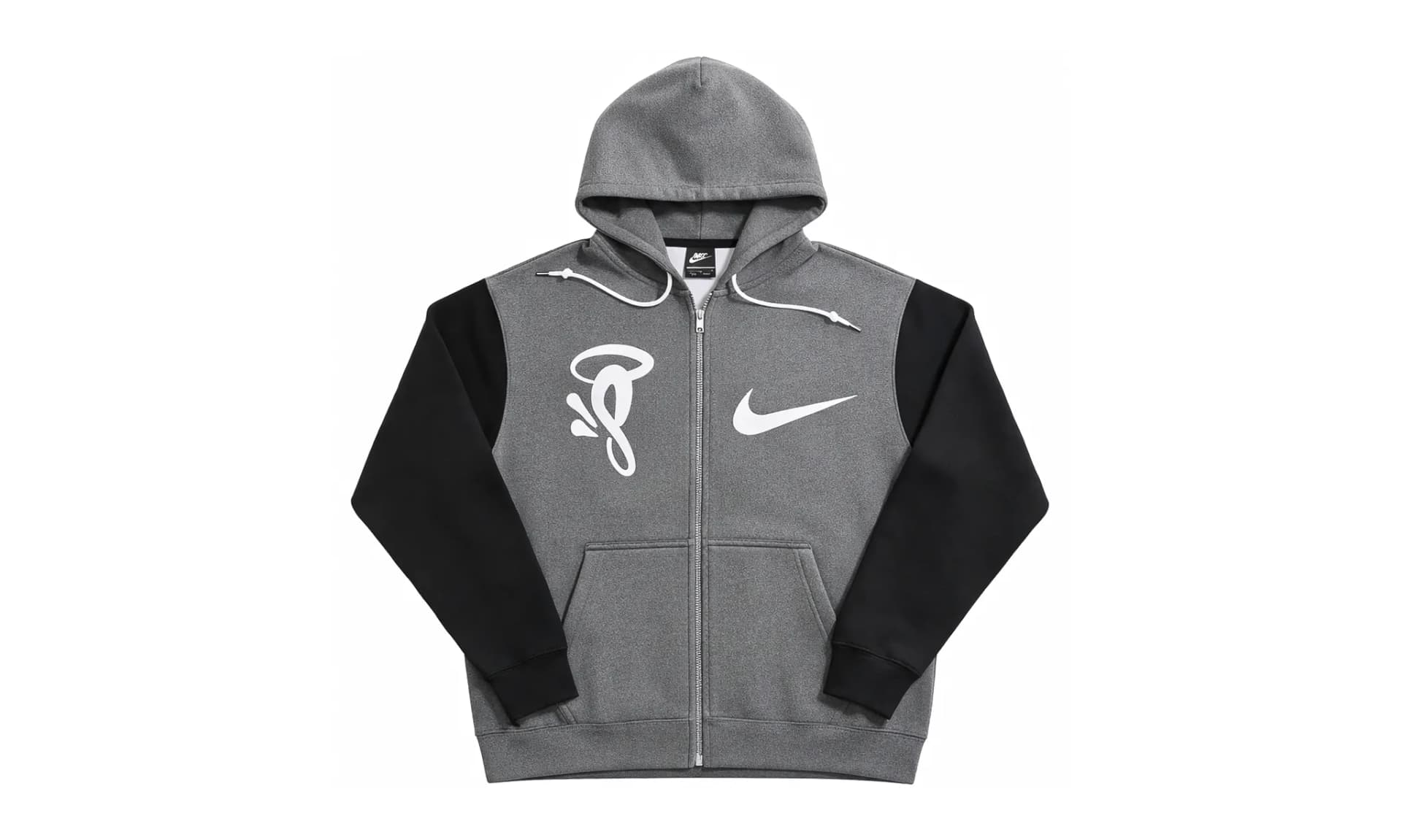 Nike x Syna Solo Swoosh Fleece Full-Zip Hoodie Grey | OVERCEZ