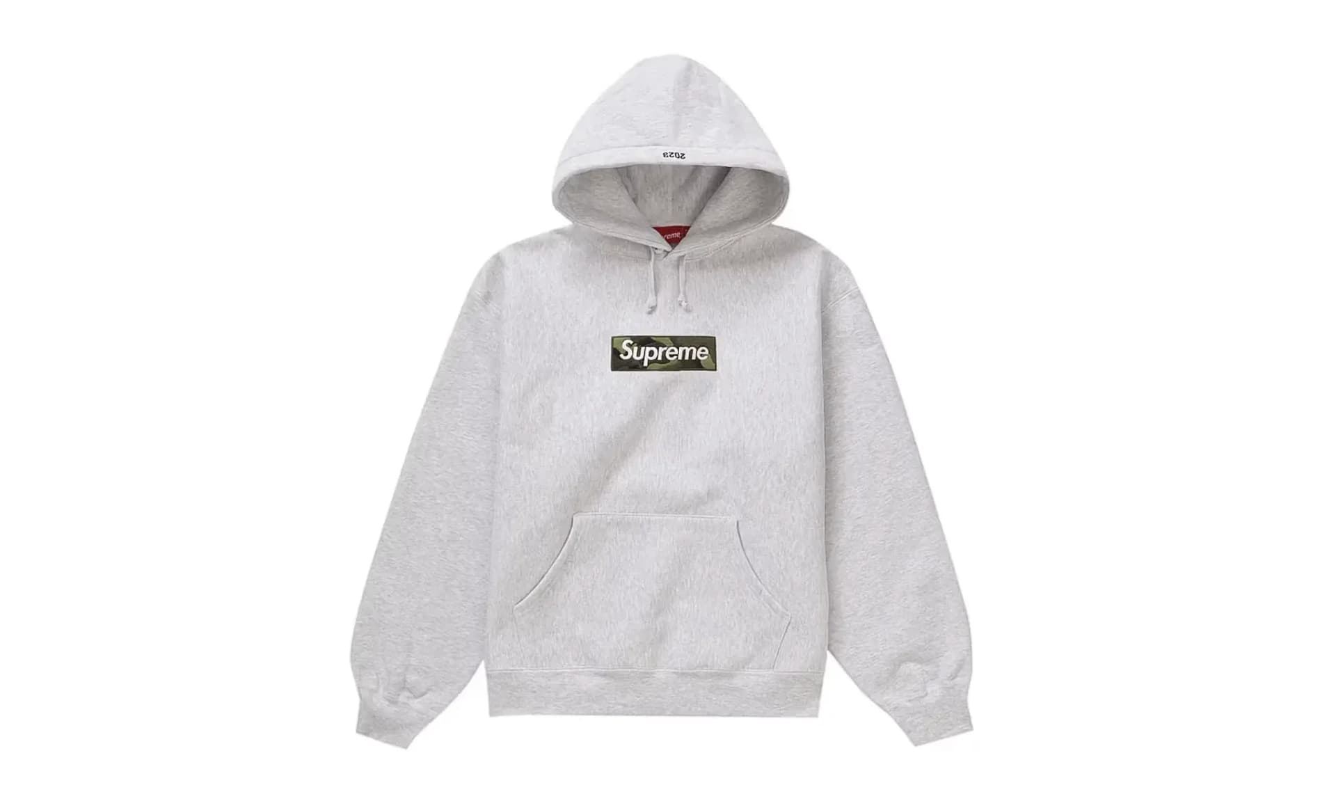 Supreme Box Logo Hooded Sweatshirt Ash Grey (FW23)