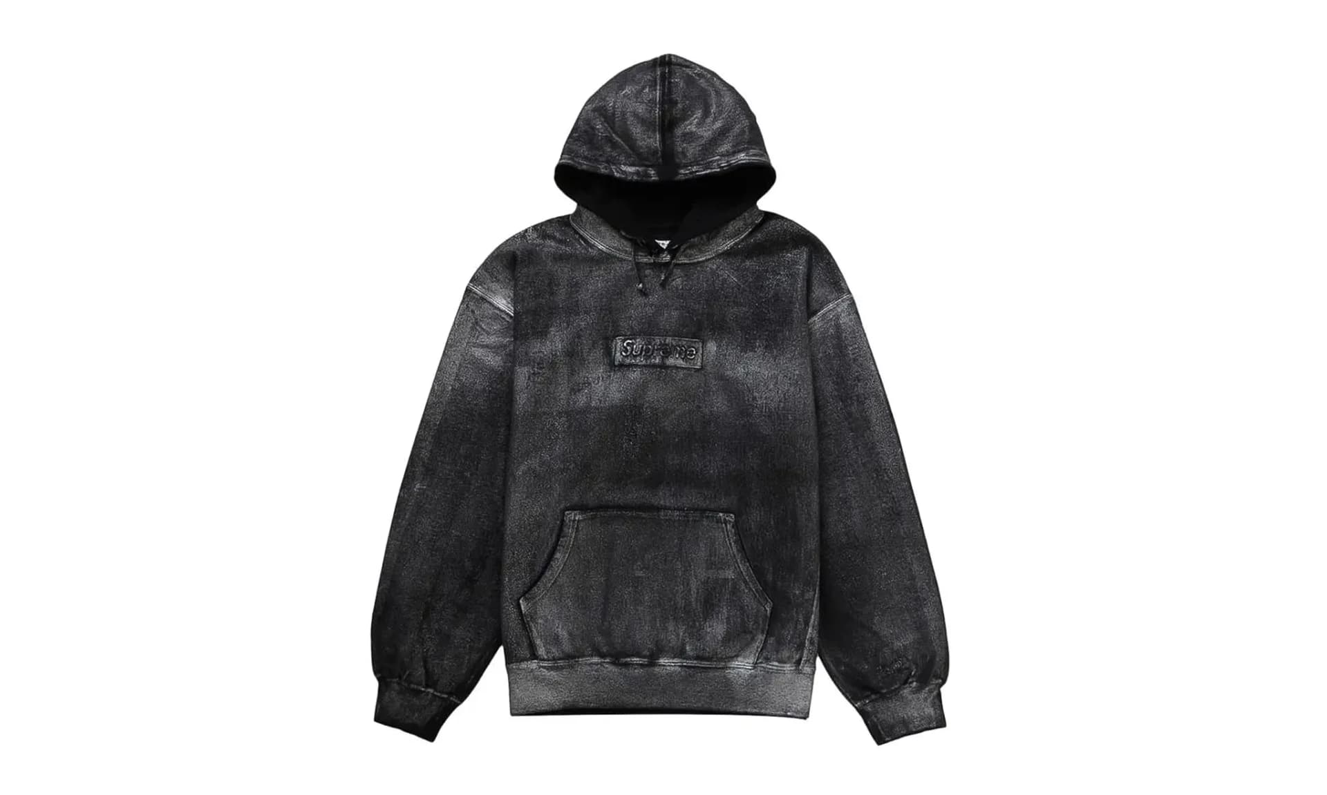Supreme MM6 Maison Margiela Foil Box Logo Hooded Sweatshirt Black