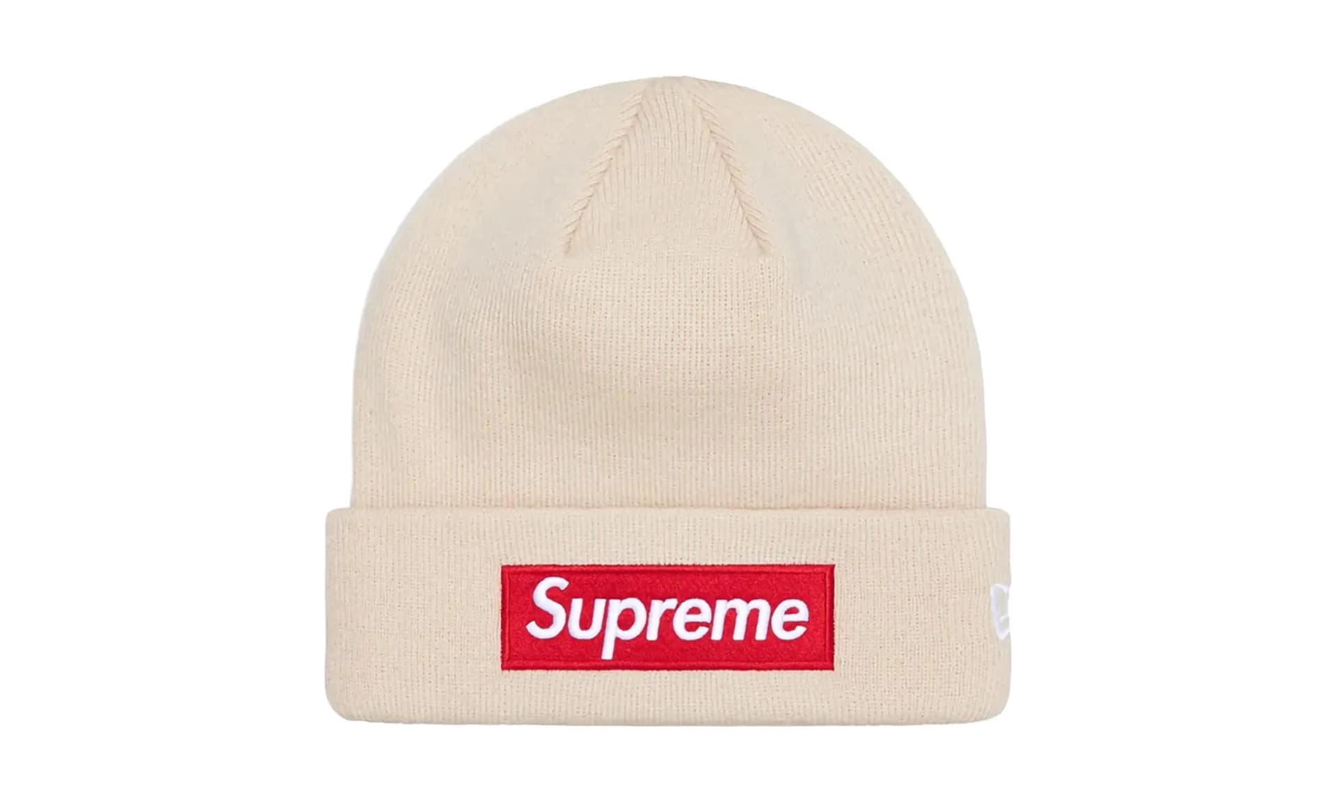 Supreme New Era Box Logo Beanie Stone (FW24)
