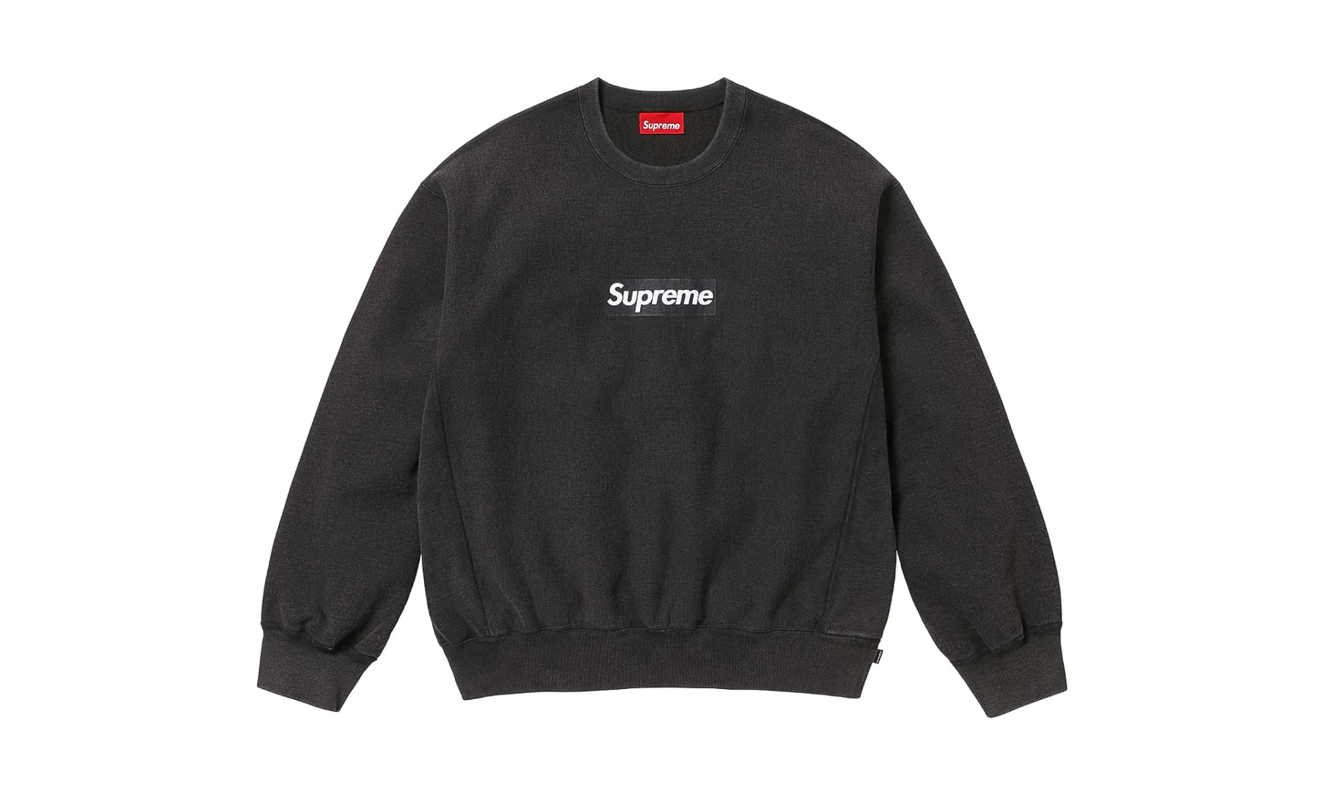 Supreme Washed Box Logo Crewneck Black
