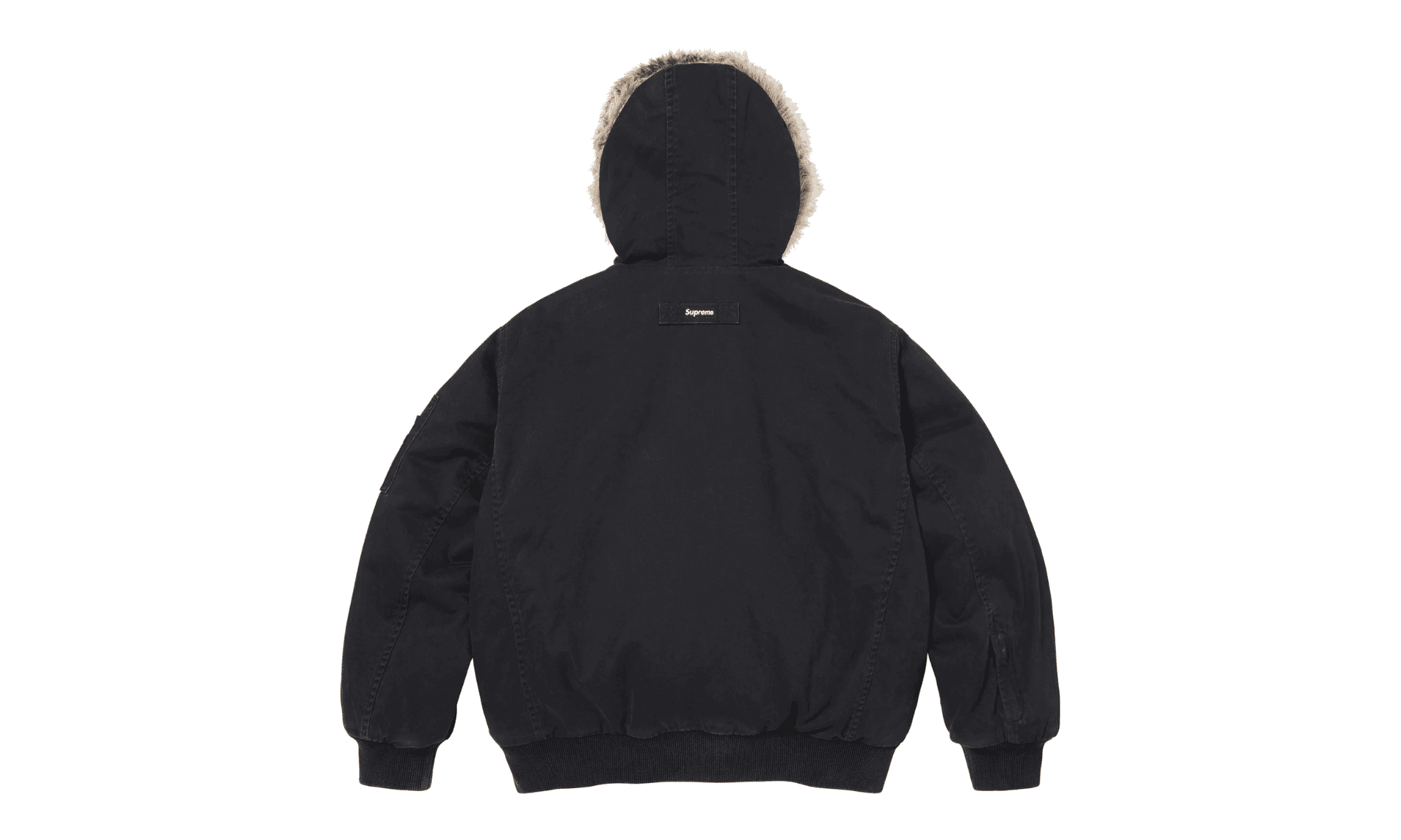 Supreme Reversible Faux Fur Hooded Work Jacket Black | OVERCEZ