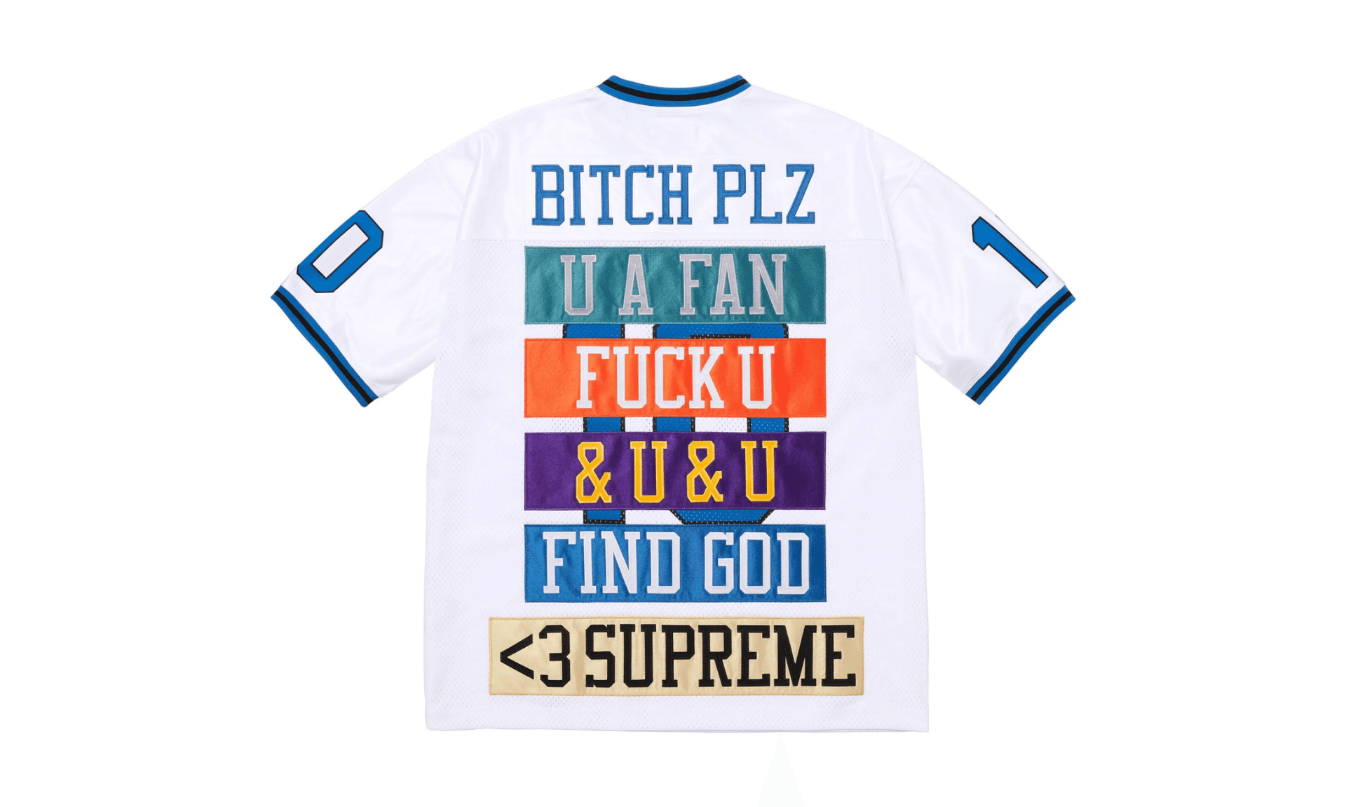Supreme Find God Football Jersey White | OVERCEZ
