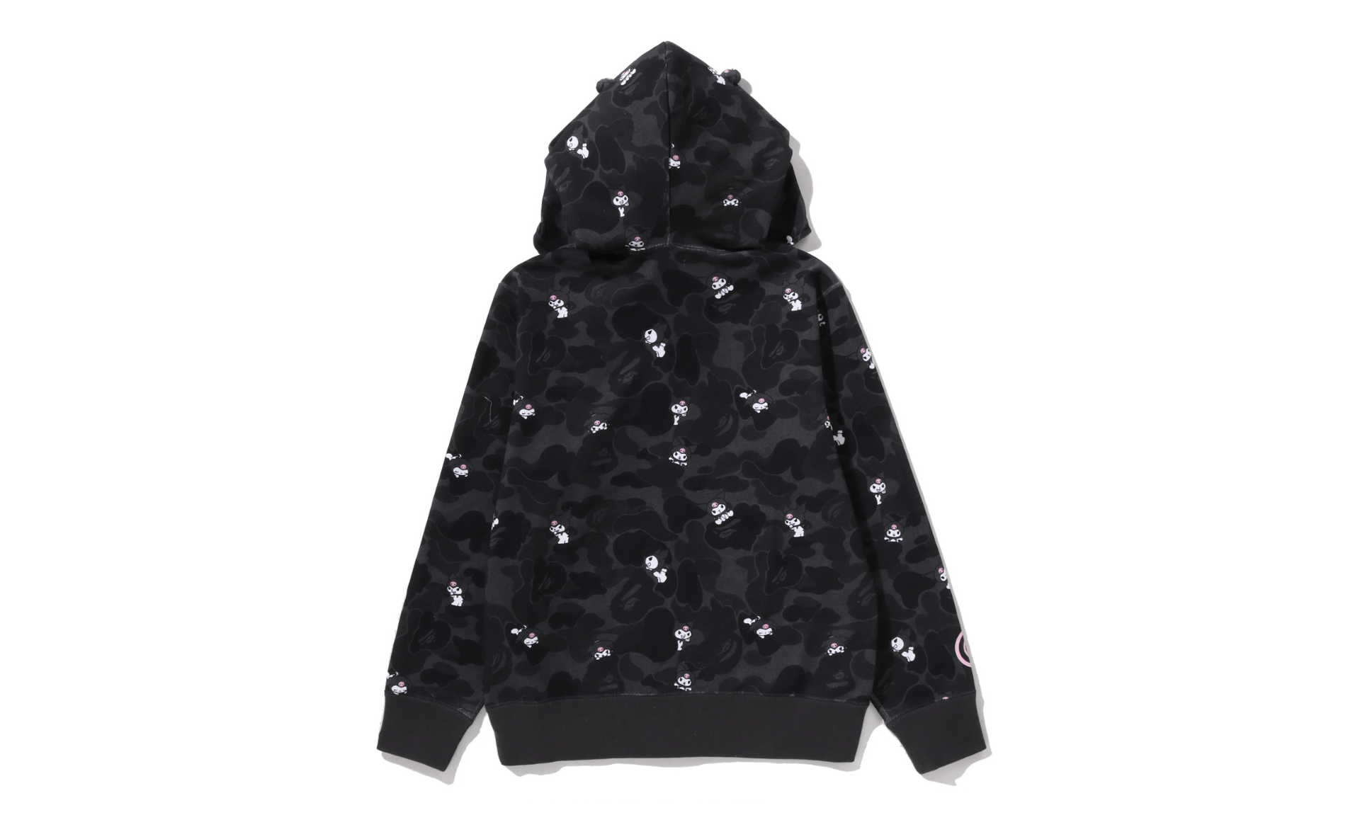 BAPE x Sanrio Characters Kuromi Camo Full Zip Hoodie Black (WMNS)