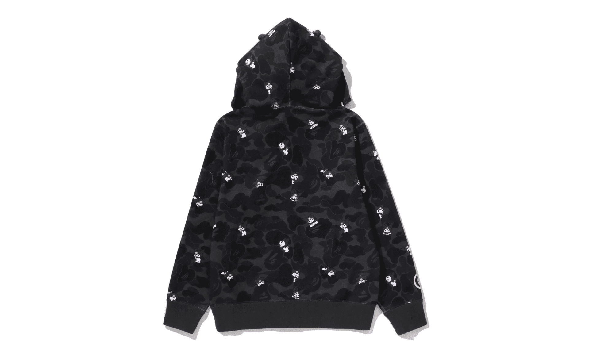 BAPE x Sanrio Characters Kuromi Camo Full Zip Hoodie Black (WMNS) | OVERCEZ