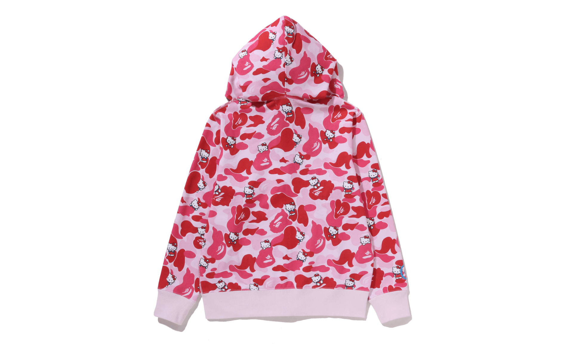 BAPE x Sanrio Characters Hello Kitty Camo Full Zip Hoodie Pink (WMNS)
