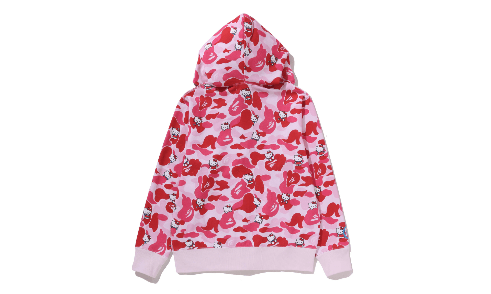 BAPE x Sanrio Characters Hello Kitty Camo Full Zip Hoodie Pink (WMNS) | OVERCEZ