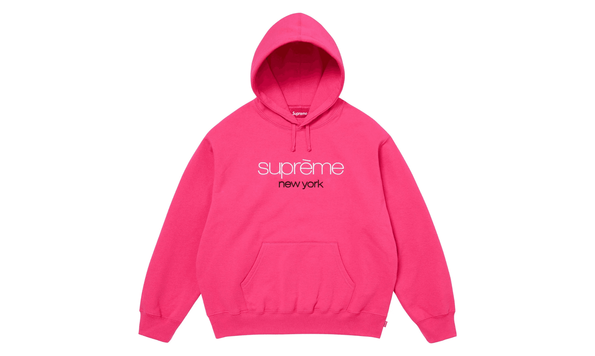 Supreme Classic Logo Hoodie Bright Fuchsia