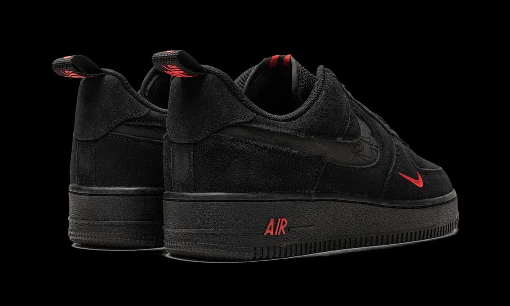 Nike Air Force 1 Low Multi-Swoosh Black Crimson | OVERCEZ