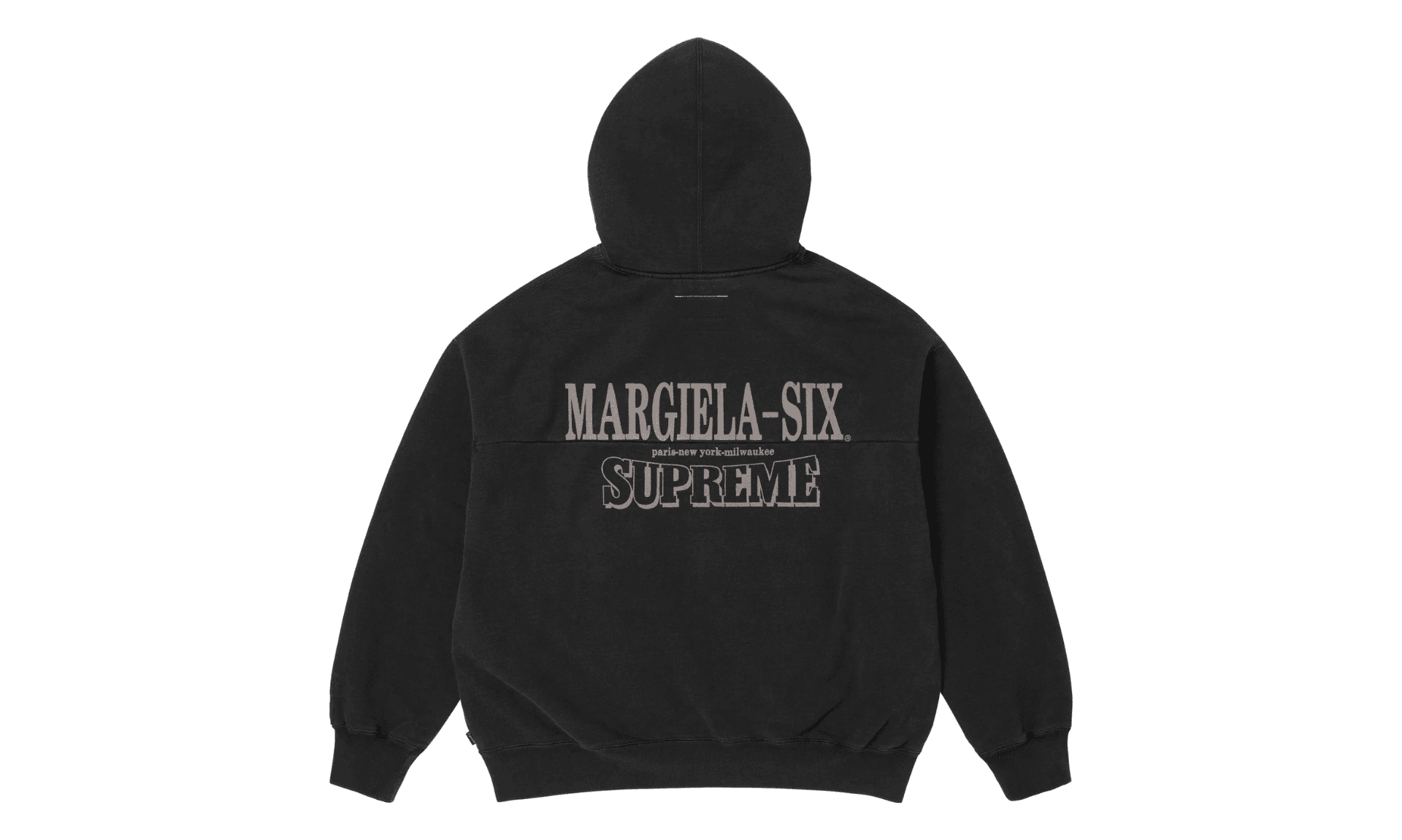 Supreme MM6 Maison Margiela Eagle Zip Up Hooded Sweatshirt Black | OVERCEZ