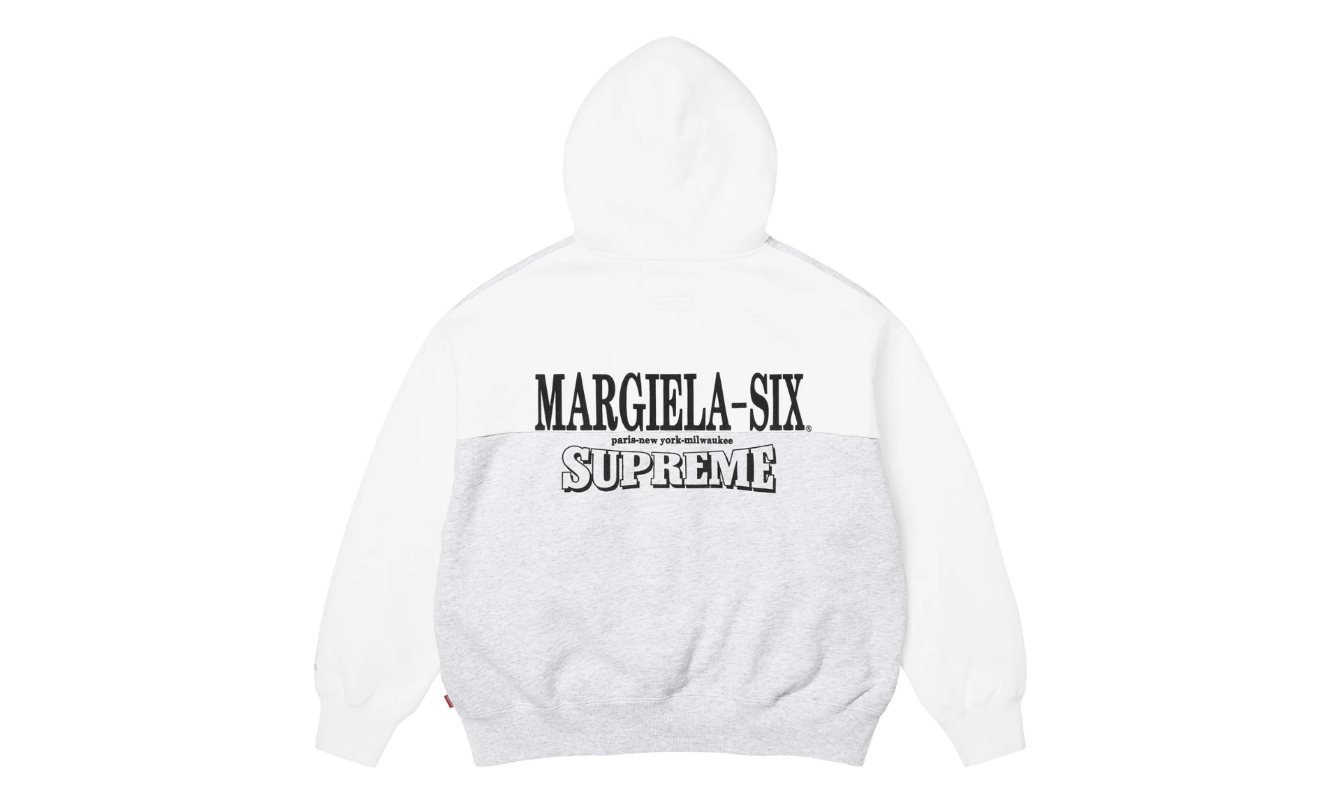 Supreme MM6 Maison Margiela Eagle Zip Up Hooded Sweatshirt White Grey