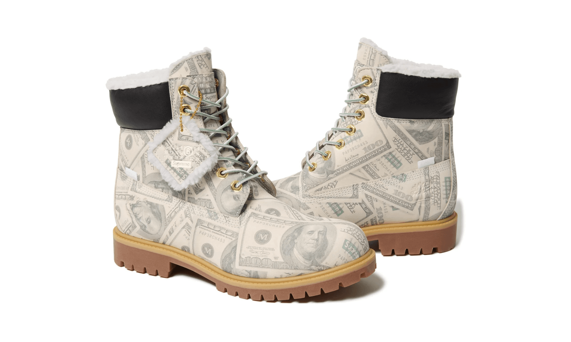 Timberland 6" Premium Waterproof Boot Supreme x MM6 Maison Margiela $100 Bills | OVERCEZ