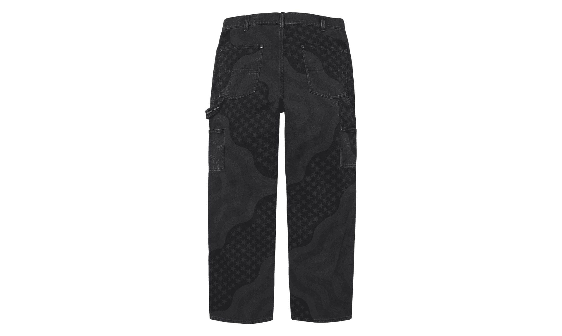 Supreme Flag Double Knee Painter Pant Black | OVERCEZ