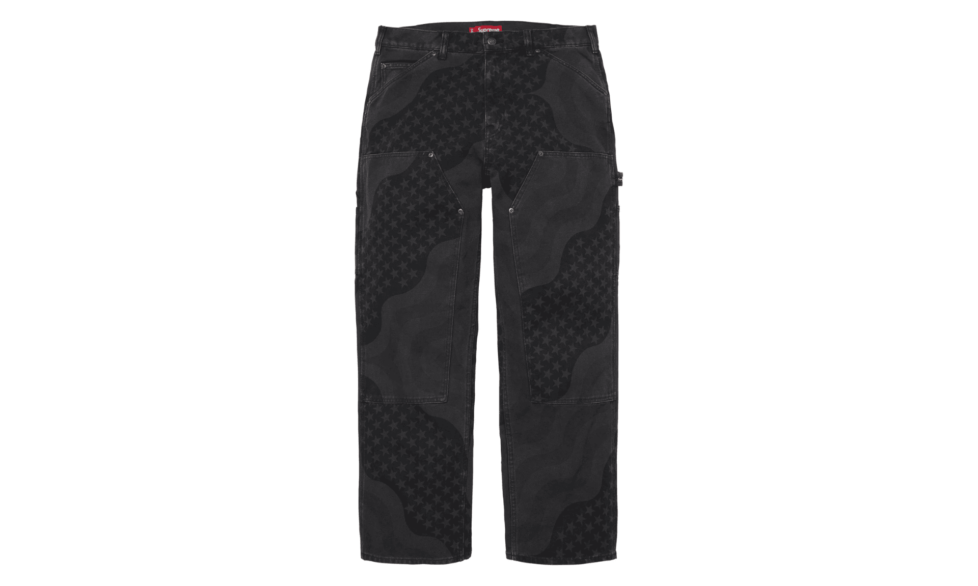 Supreme Flag Double Knee Painter Pant Black