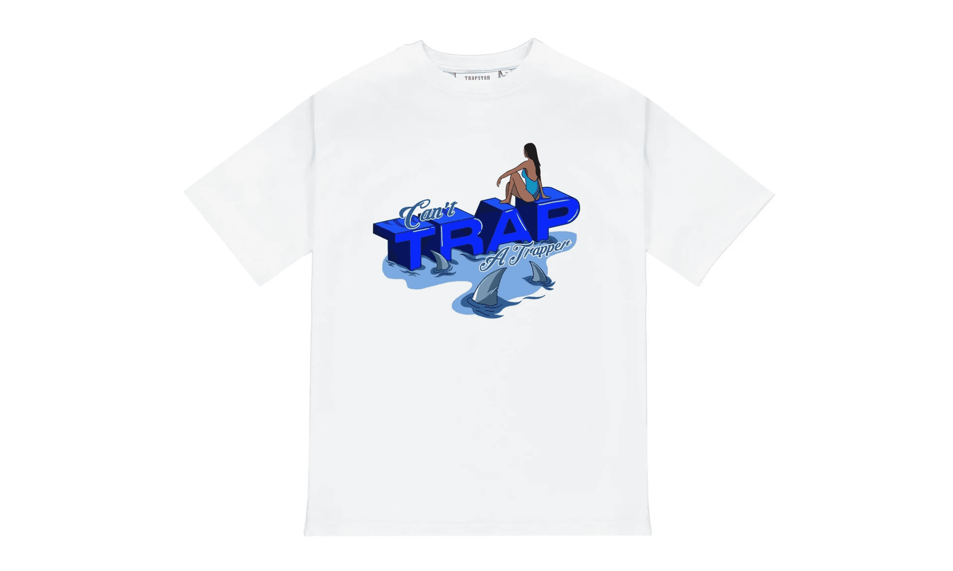 Trapstar Can’t Trap A Trapper Tee White | OVERCEZ