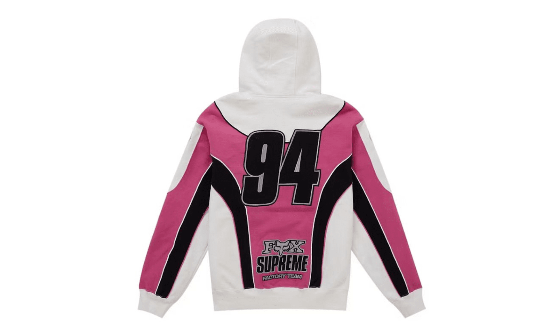 Supreme Fox Racing Zip Up Hooded Sweatshirt White | OVERCEZ