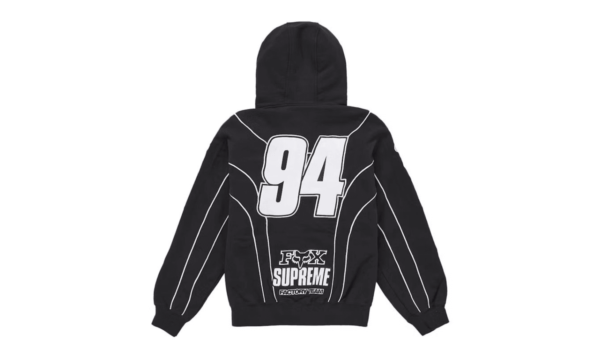 Supreme Fox Racing Zip Up Hooded Sweatshirt Black | OVERCEZ