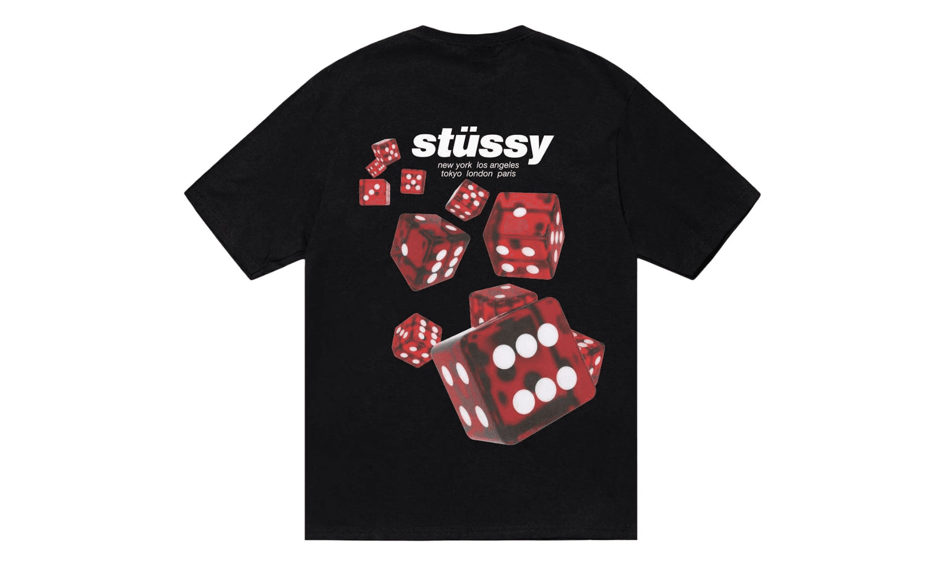 Stussy Rollers Tee Black | OVERCEZ