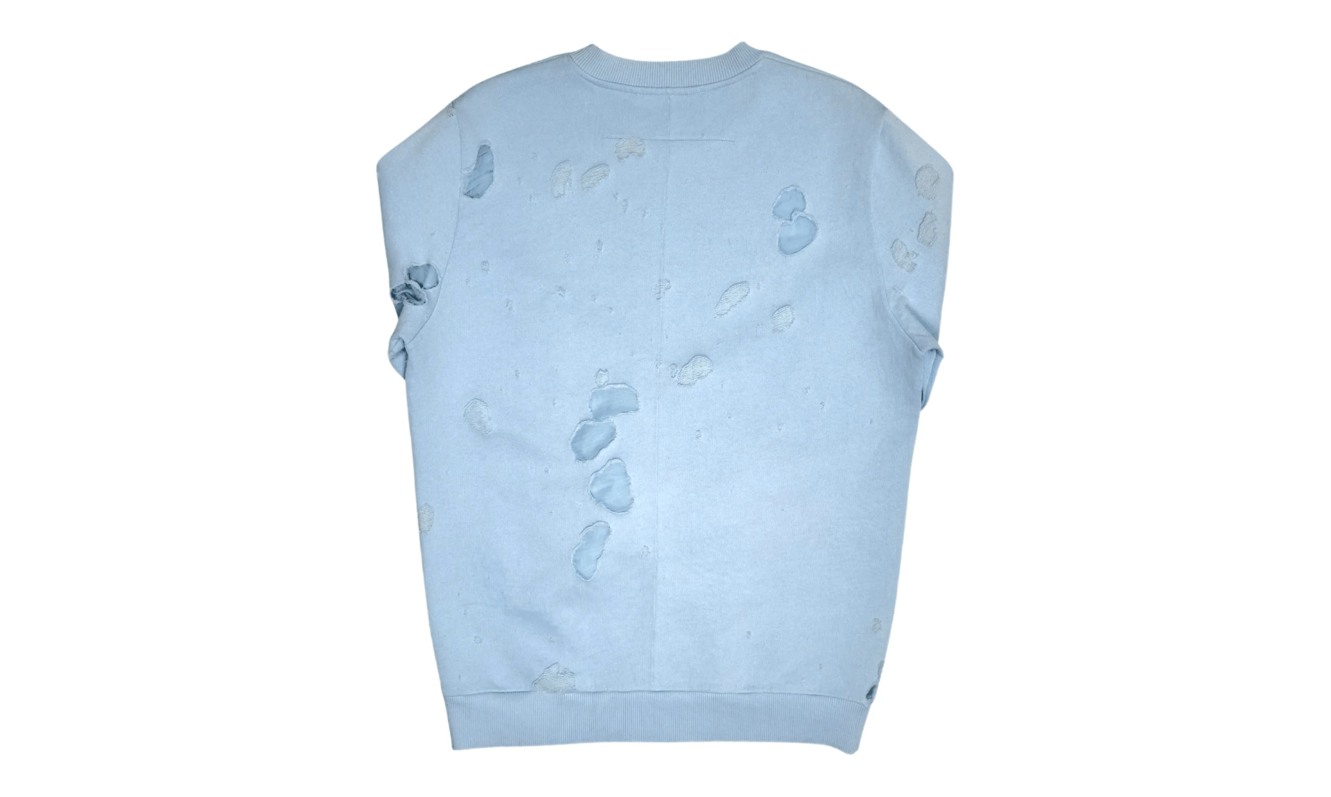 Givenchy Destroyed Crewneck Baby Blue