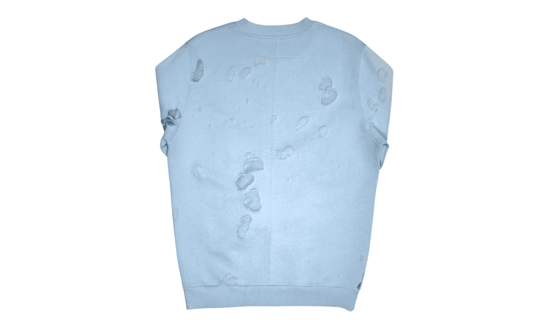 Givenchy Destroyed Crewneck Baby Blue | OVERCEZ