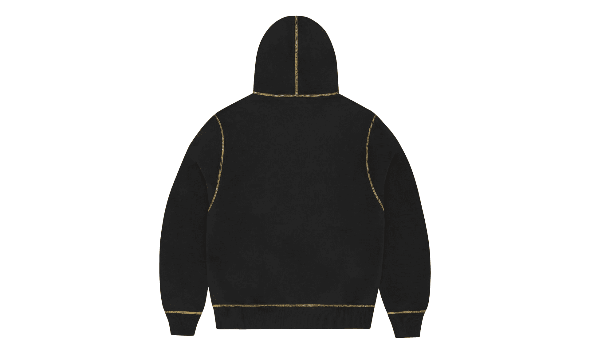 Corteiz Alcatraz Contrast Hoodie Black Yellow | OVERCEZ
