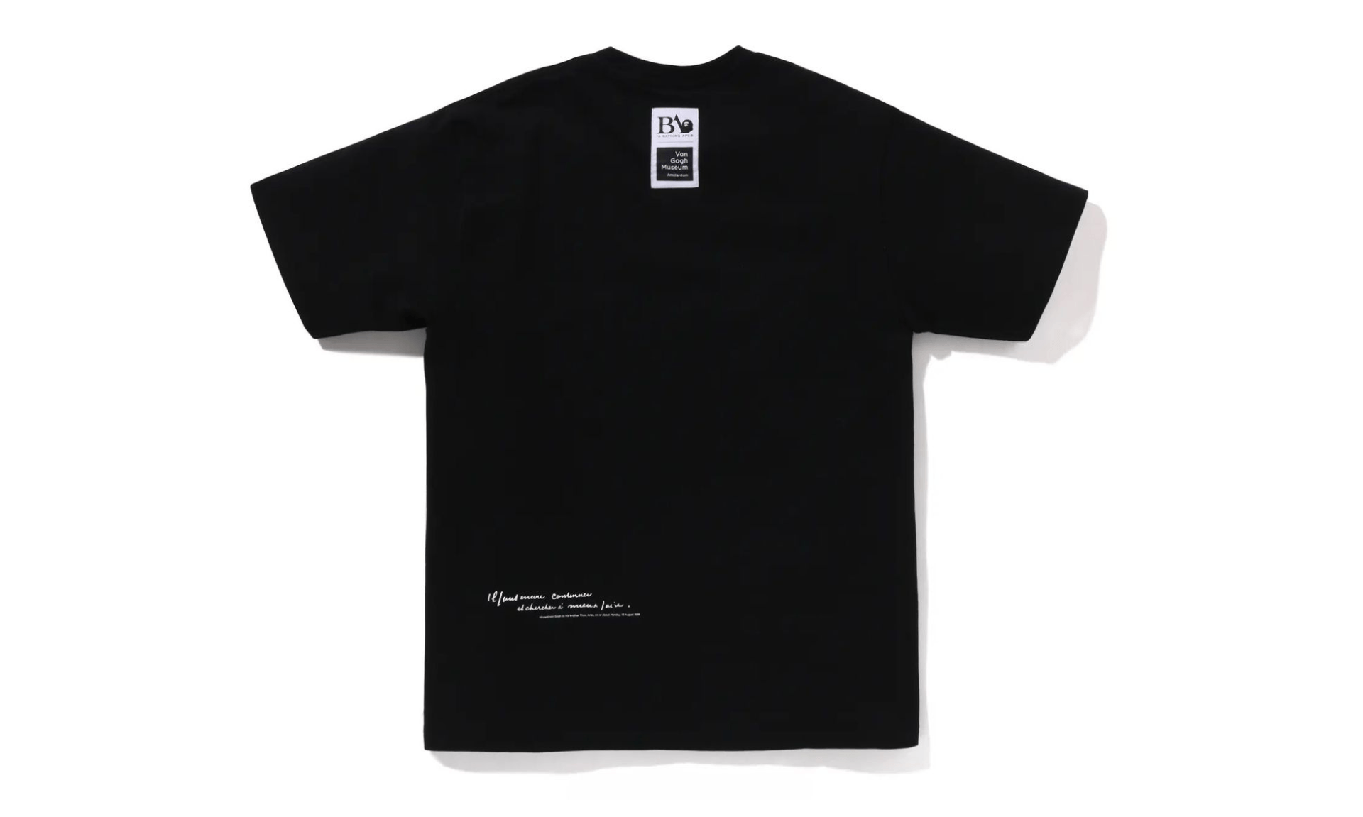 BAPE x Van Gogh Museum College Tee Black