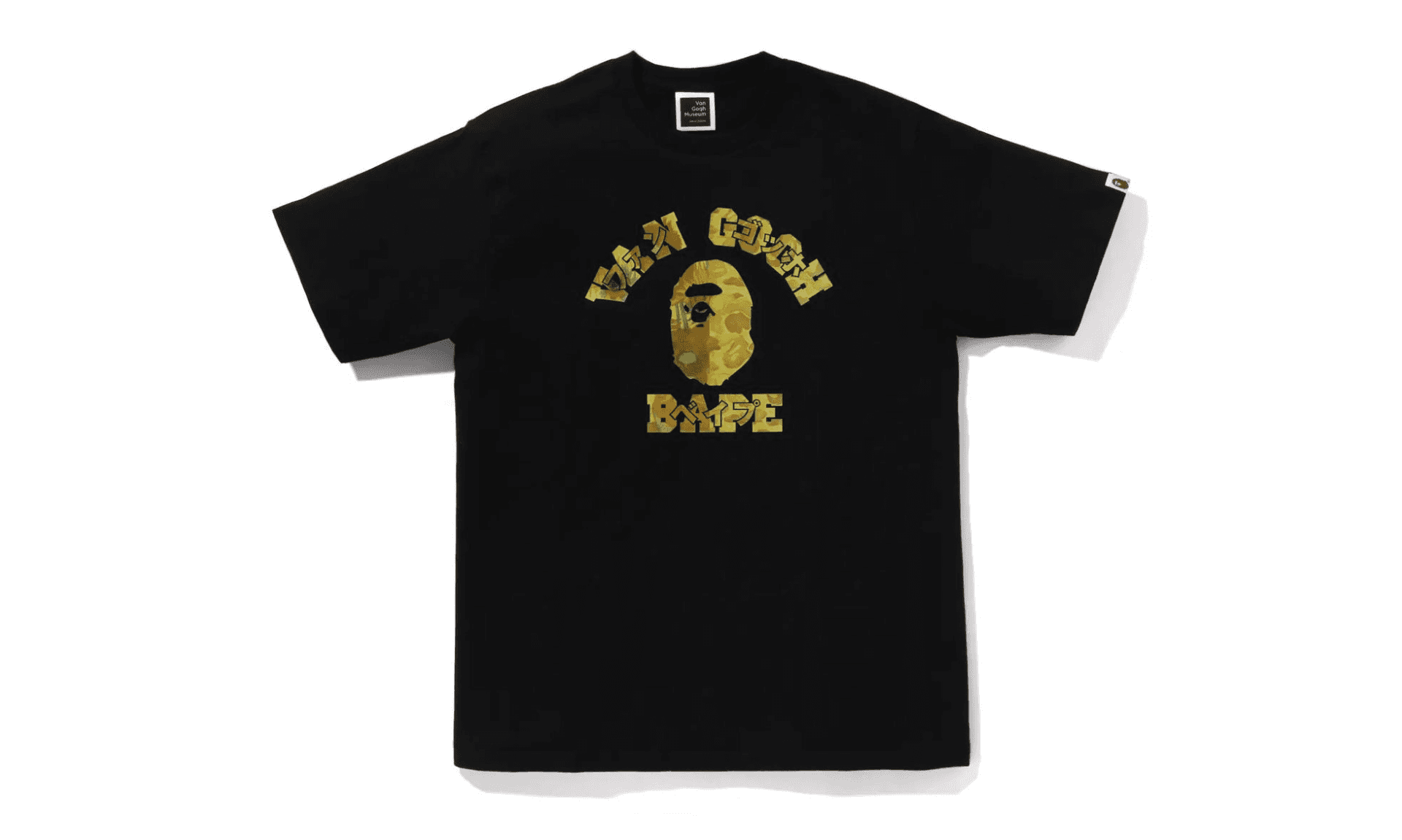 BAPE x Van Gogh Museum College Tee Black