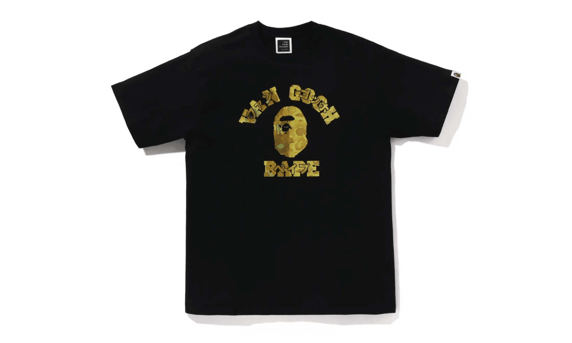 BAPE x Van Gogh Museum College Tee Black