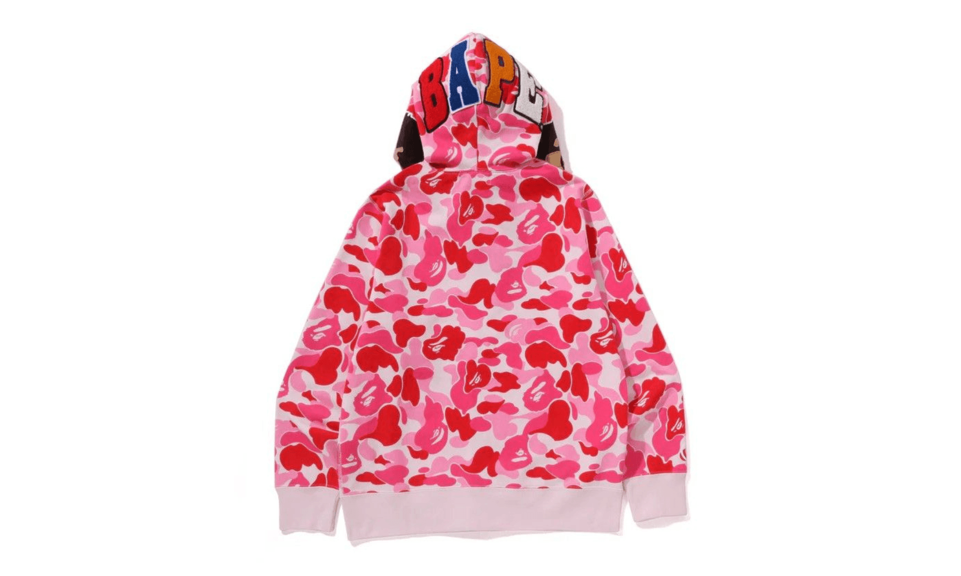 BAPE ABC Camo 2ND APE FullL Zip Hoodie Pink | OVERCEZ