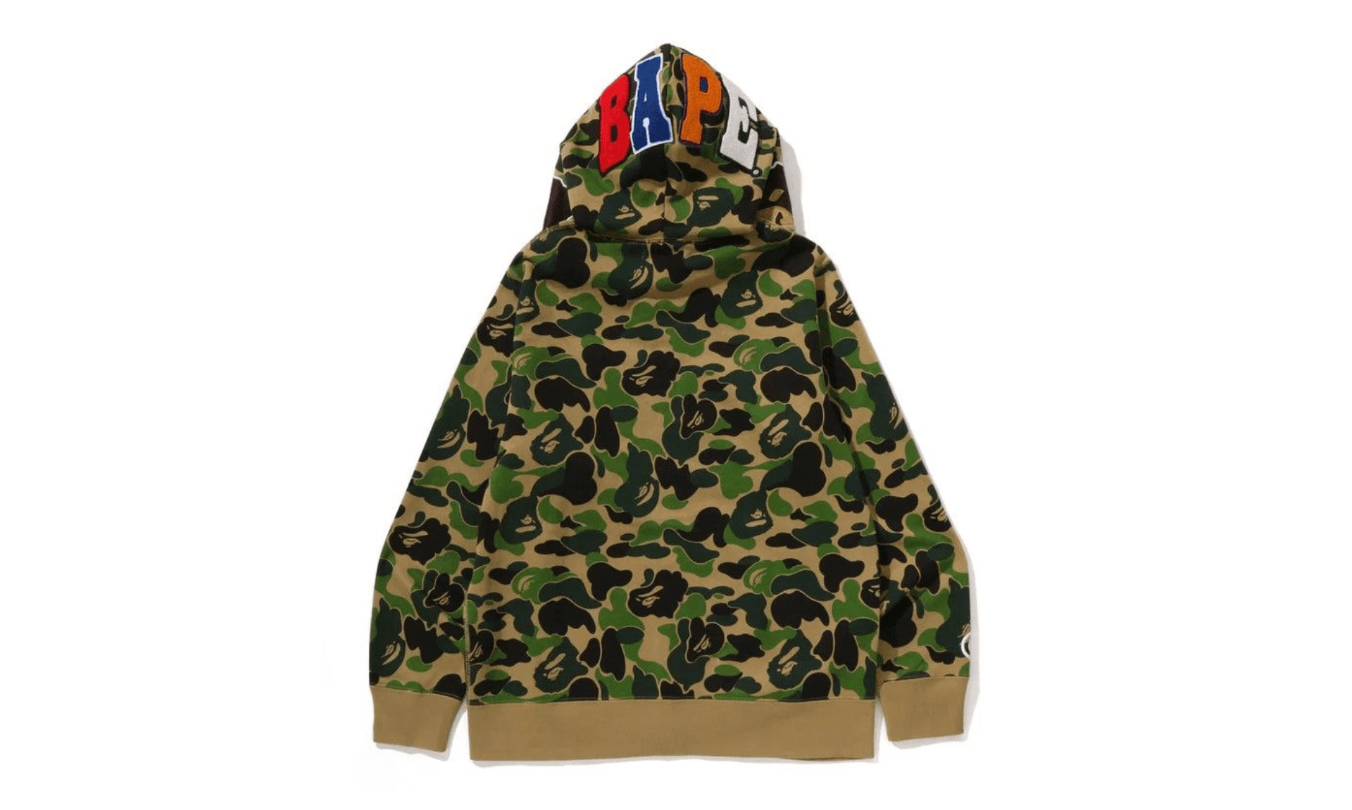 BAPE ABC Camo 2ND APE FullL Zip Hoodie Green | OVERCEZ