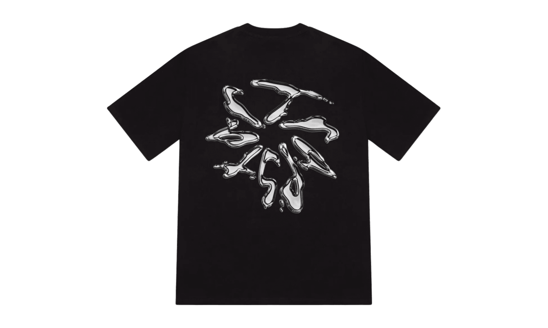 Trapstar Liquid Chrome Tee Black | OVERCEZ