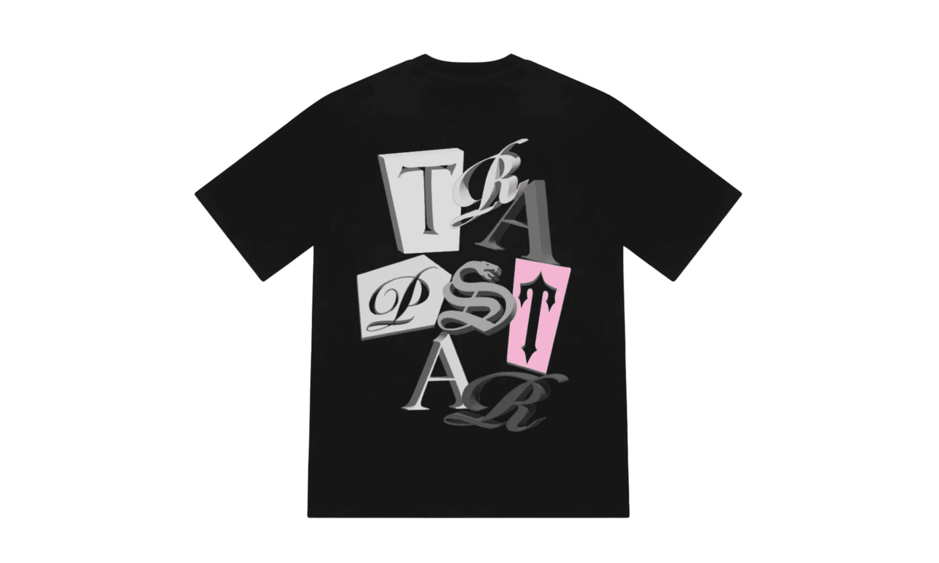Trapstar Script White Black Pink Tee | OVERCEZ