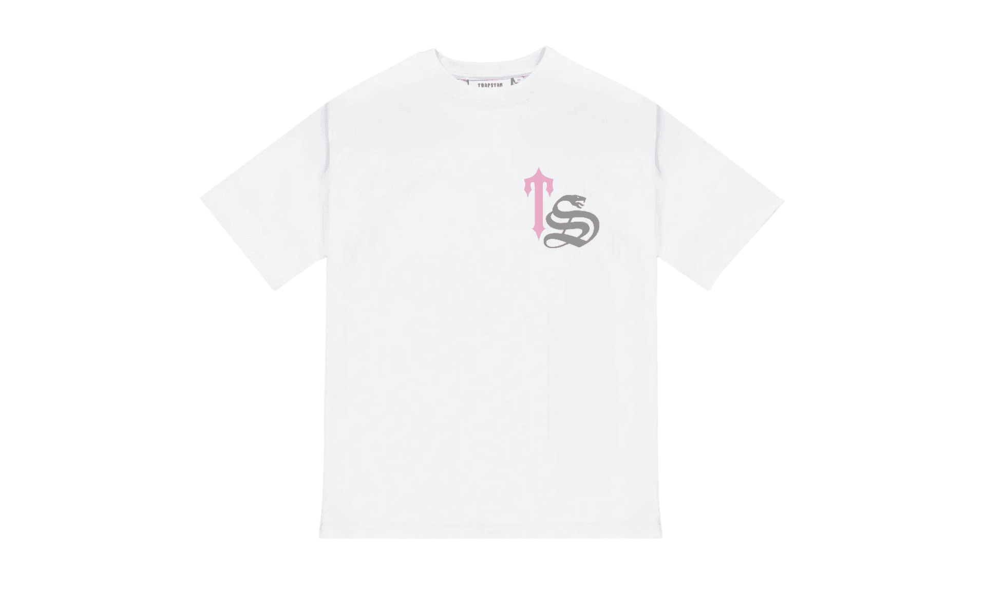 Trapstar Script White Pink Tee | OVERCEZ