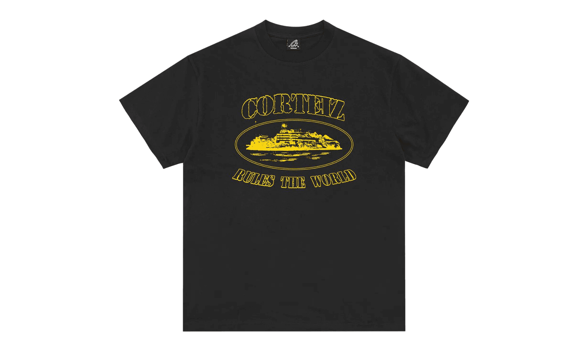 Corteiz OG Alcatraz Tee Black Yellow | OVERCEZ