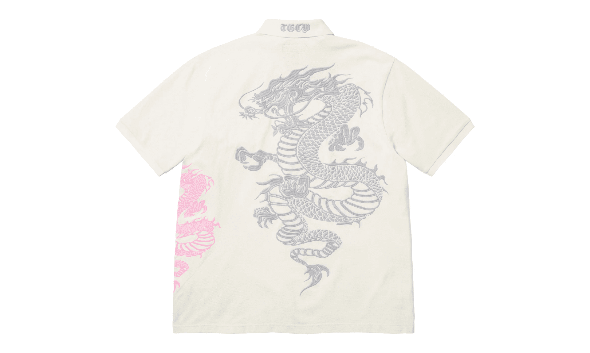 Supreme The Great China Wall Dragon Polo White | OVERCEZ