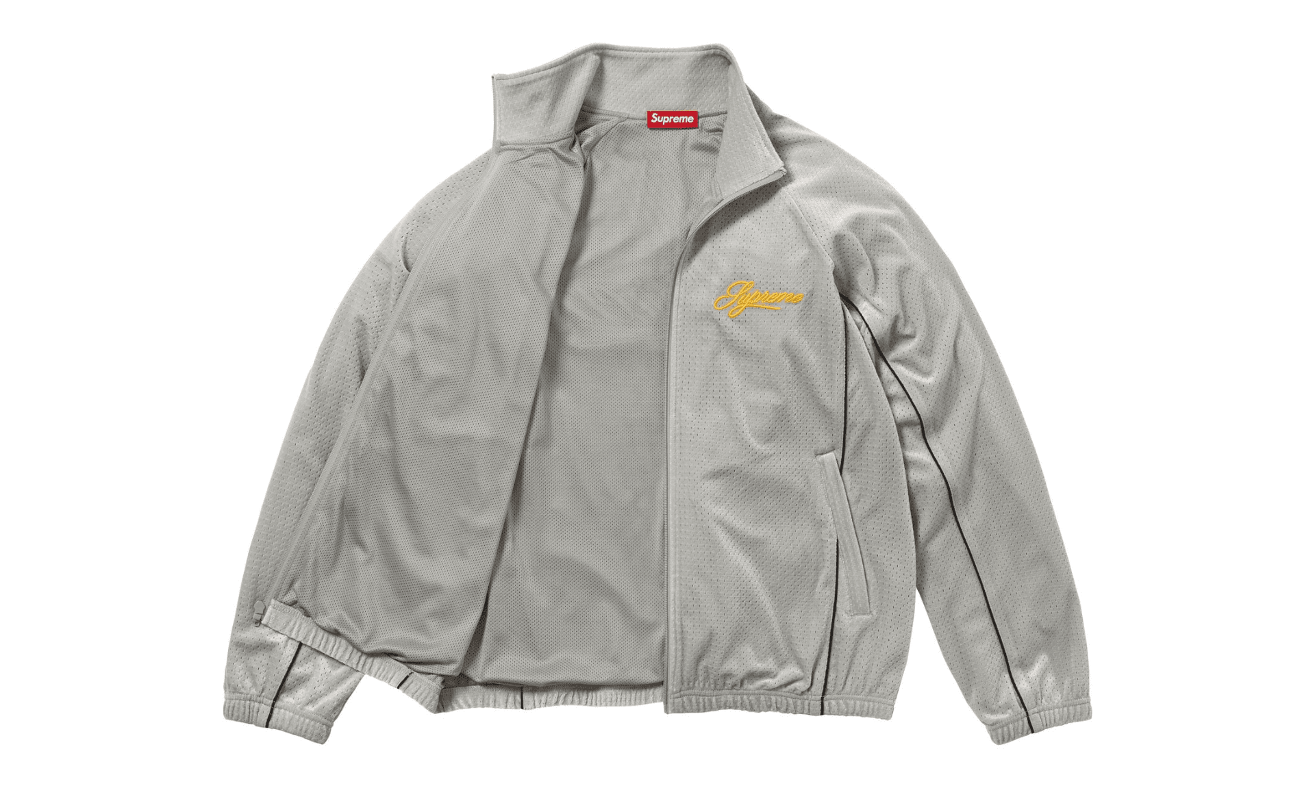 Supreme Velour Mesh Track Jacket Silver | OVERCEZ