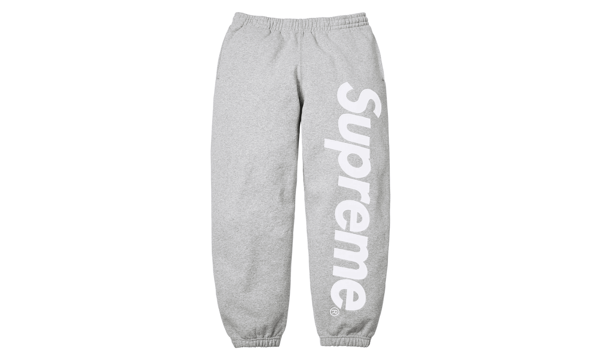 Supreme Satin Applique Sweatpant Heather Grey
