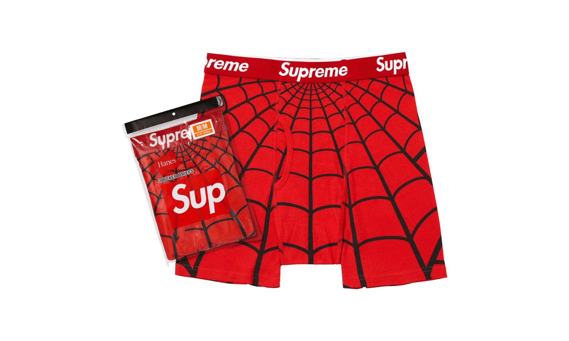 The Supreme Hanes Spider-Man Boxer Briefs Red (1 pc) | OVERCEZ