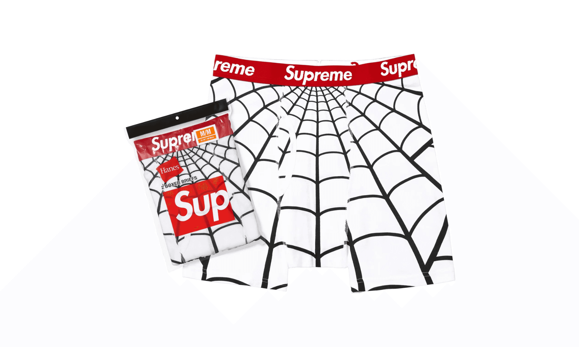 The Supreme Hanes Spider-Man Boxer Briefs White (1 pc) | OVERCEZ