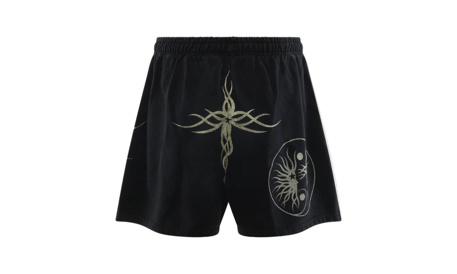 Hellstar Flame Yang Shorts Black