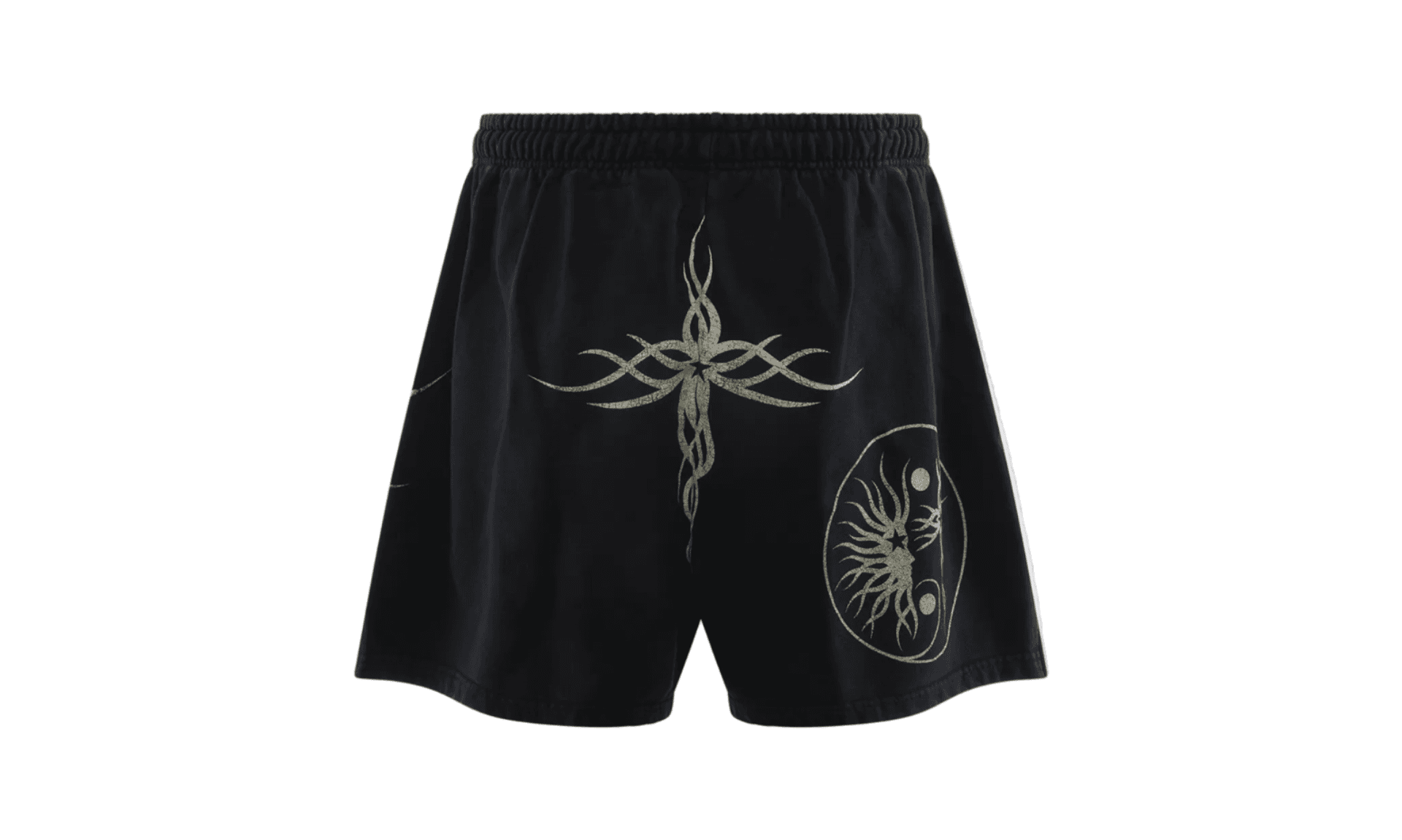 Hellstar Flame Yang Shorts Black | OVERCEZ