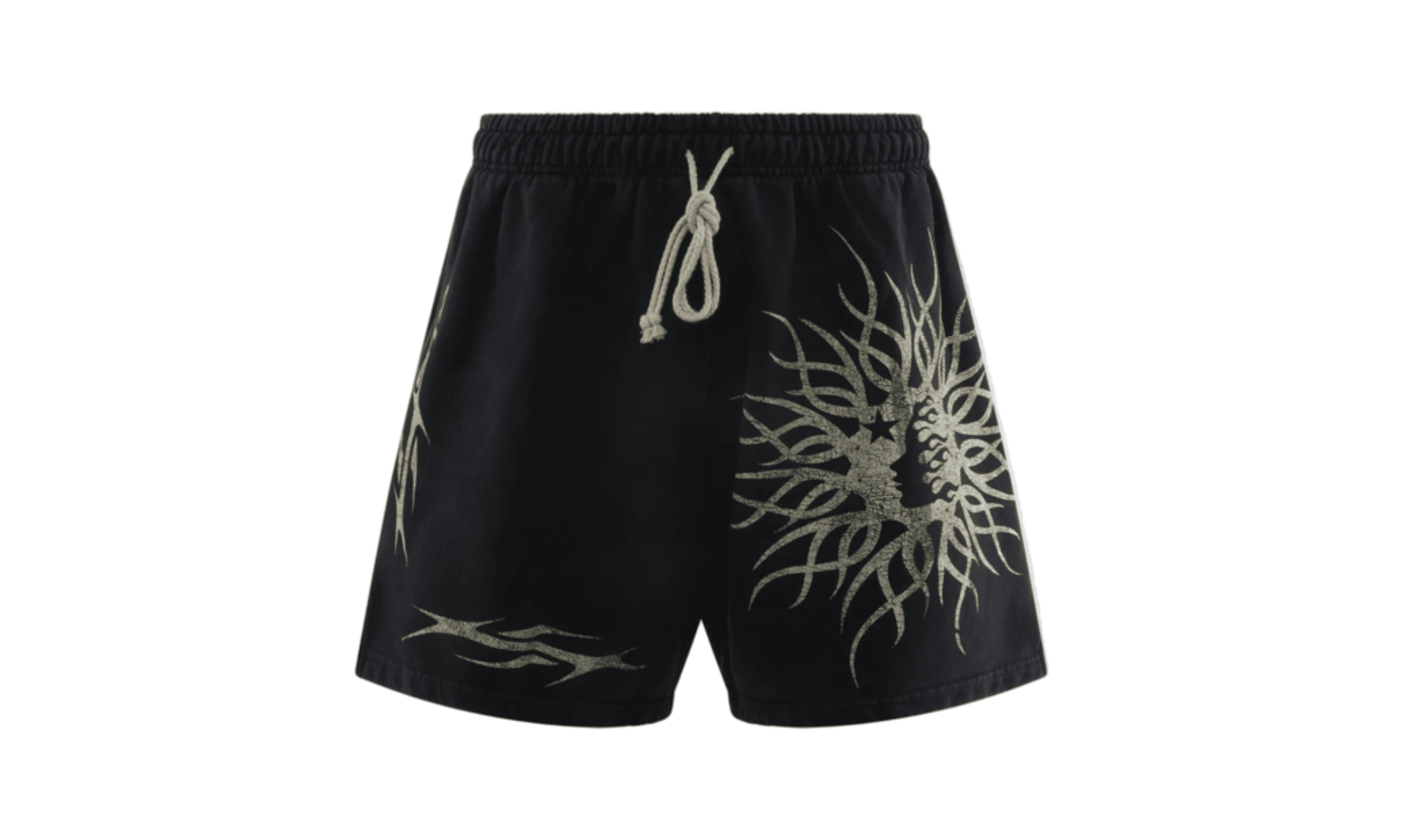 Hellstar Flame Yang Shorts Black