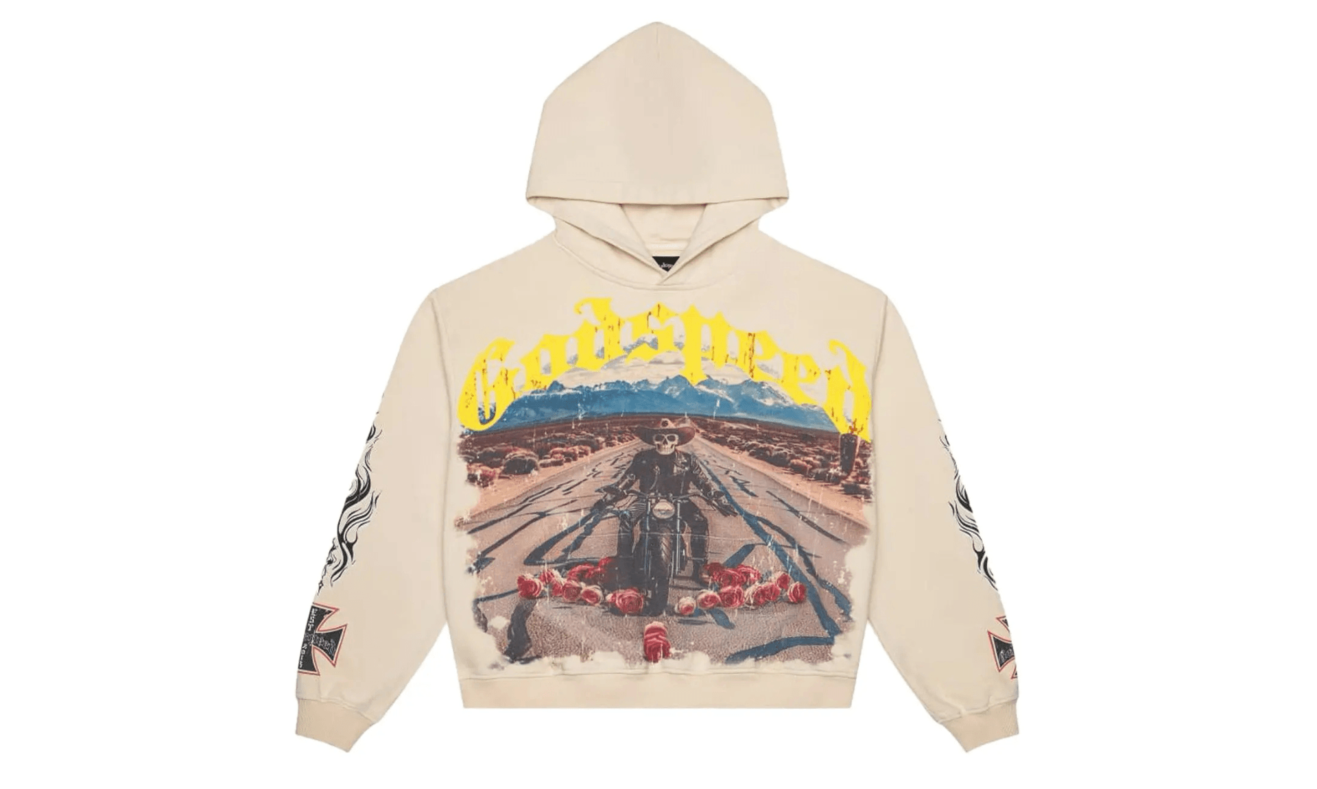 Godspeed Long Lonely Road Hoodie Bone | OVERCEZ