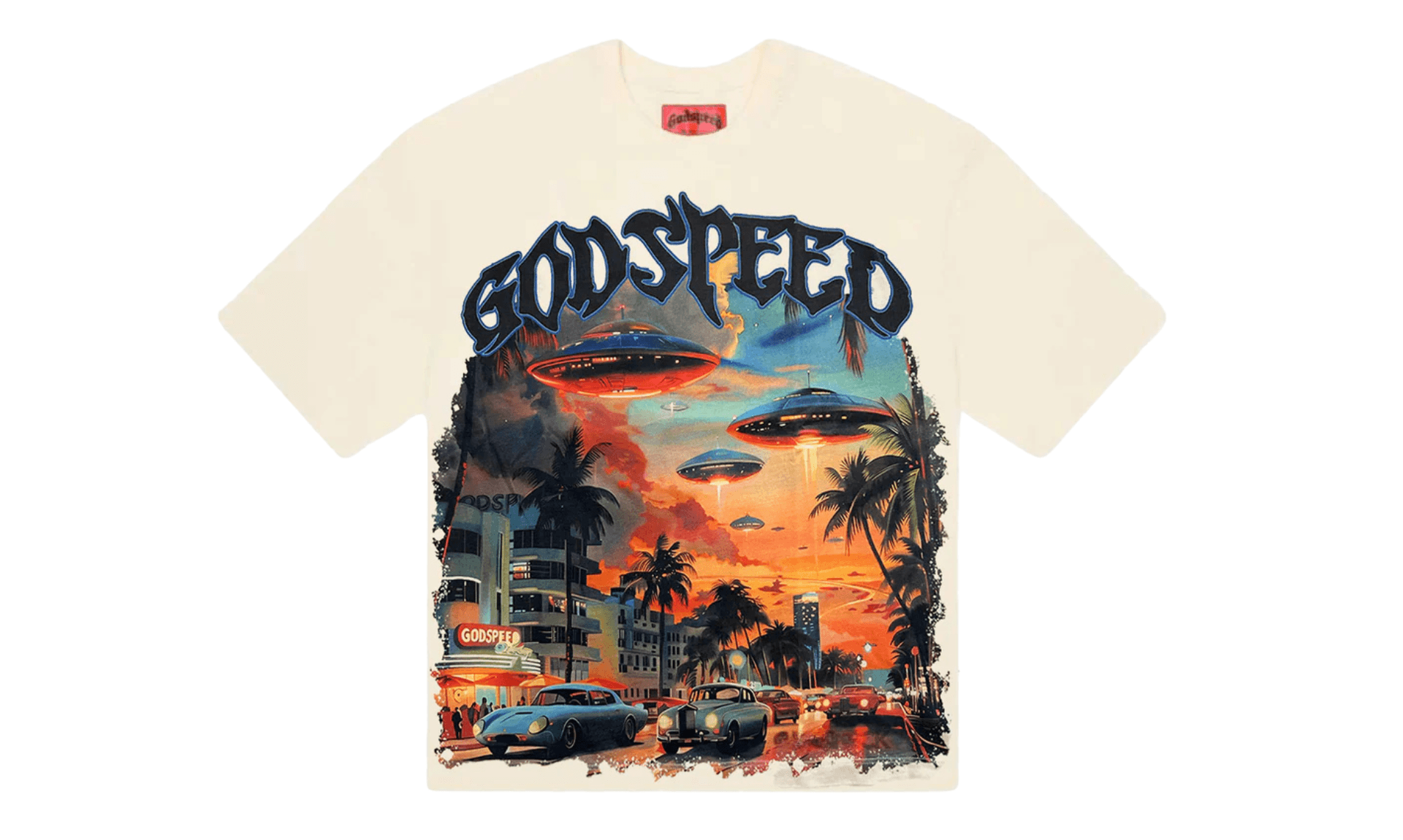 Godspeed Miami UFO T-Shirt Cream