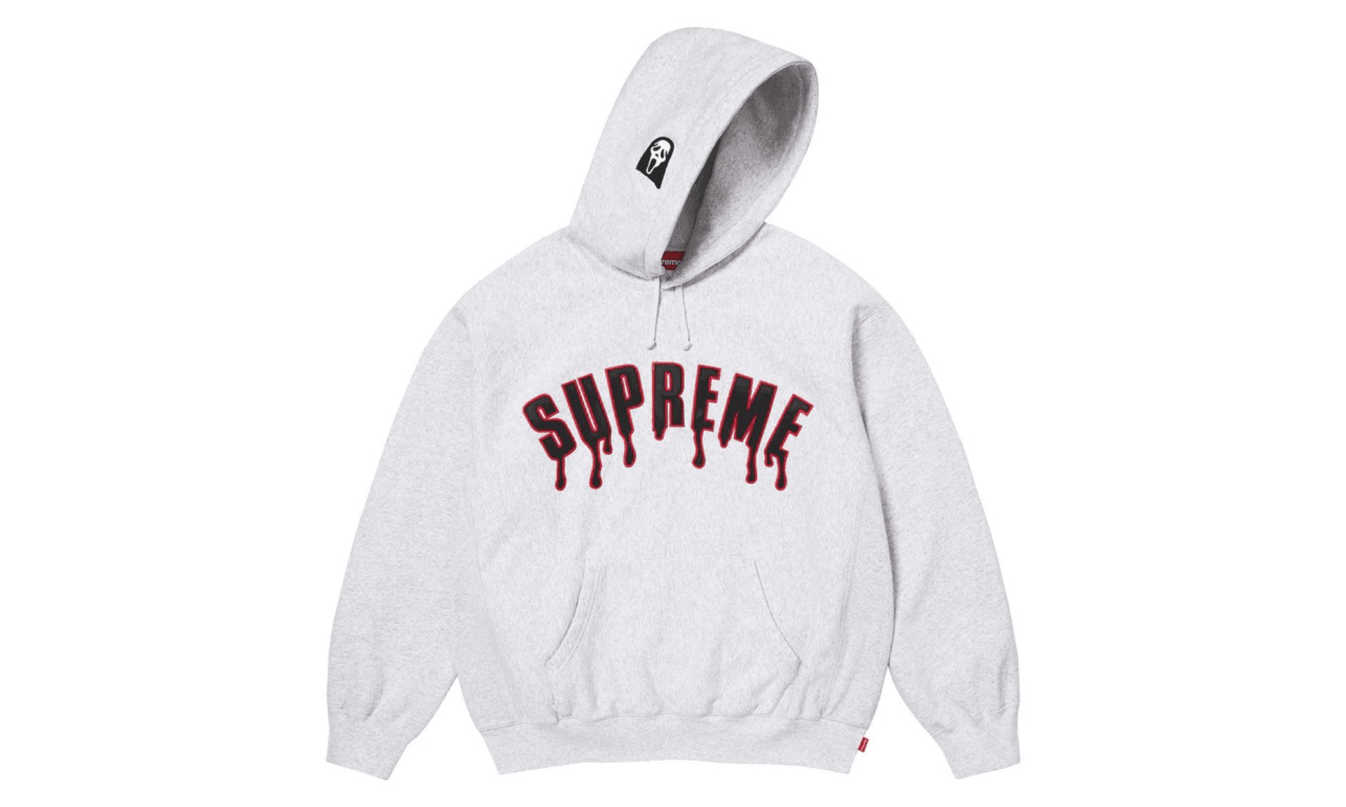 Supreme Ghostface Arc Hooded Sweatshirt Ash Grey