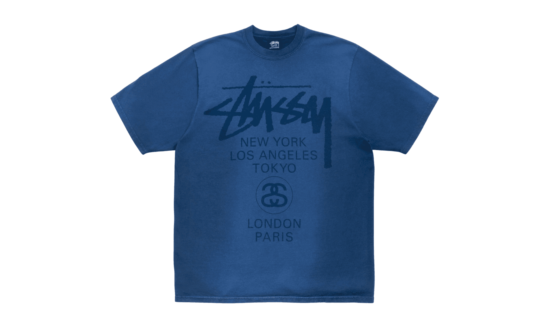 Stussy World Tour Tee Faded Navy | OVERCEZ