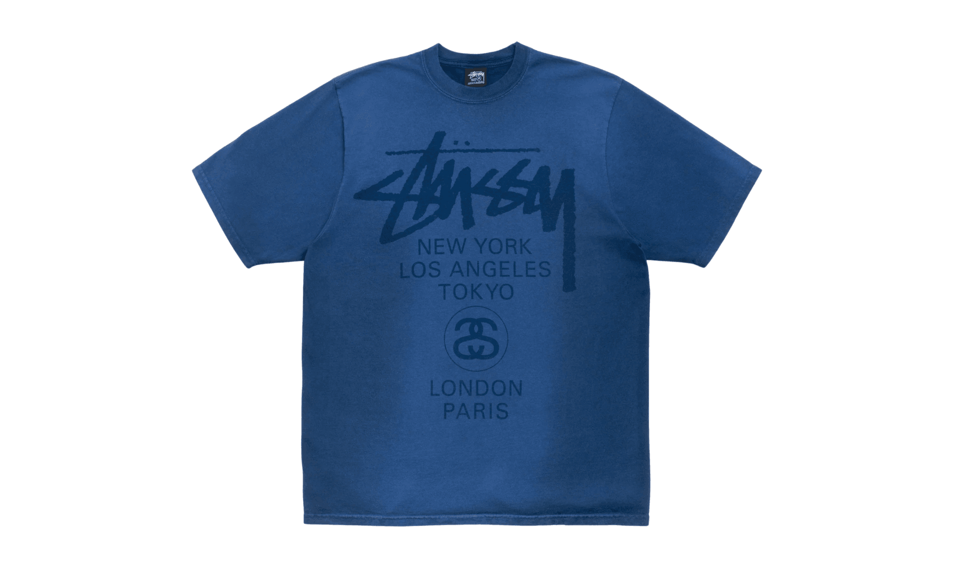 Stussy World Tour Tee Faded Navy