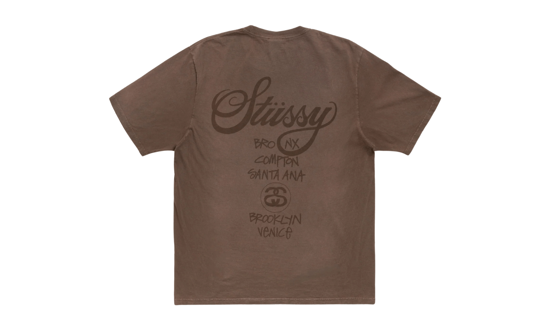 Stussy World Tour Tee Faded Brown