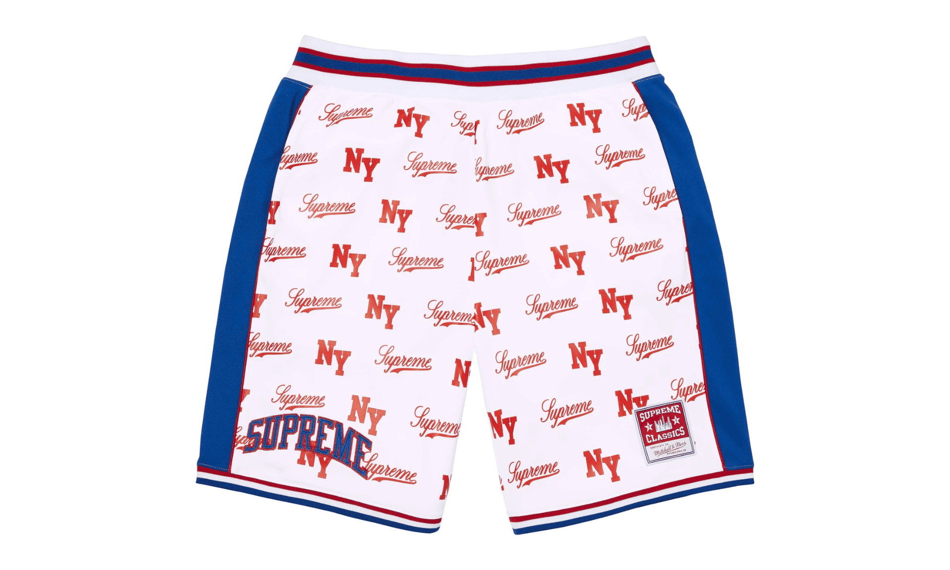Supreme Mitchell & Ness Monogram Short White | OVERCEZ